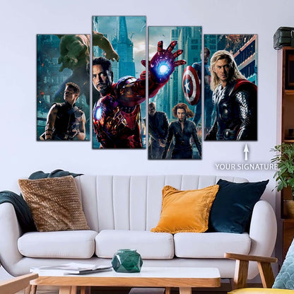 Marvel Wall Art - MCU5009 - The Avengers - Clint Barton - Hulk - Iron Man - Nick Fury - Black Widow - Captain America - Thor - Marvel Cinematic Universe Poster - Marvel Cinematic Universe Canvas
