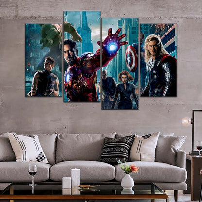 Marvel Wall Art - MCU5009 - The Avengers - Clint Barton - Hulk - Iron Man - Nick Fury - Black Widow - Captain America - Thor - Marvel Cinematic Universe Poster - Marvel Cinematic Universe Canvas