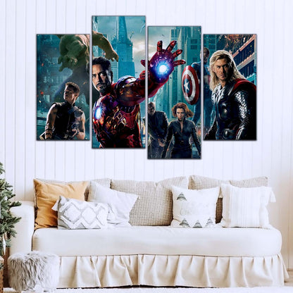Marvel Wall Art - MCU5009 - The Avengers - Clint Barton - Hulk - Iron Man - Nick Fury - Black Widow - Captain America - Thor - Marvel Cinematic Universe Poster - Marvel Cinematic Universe Canvas