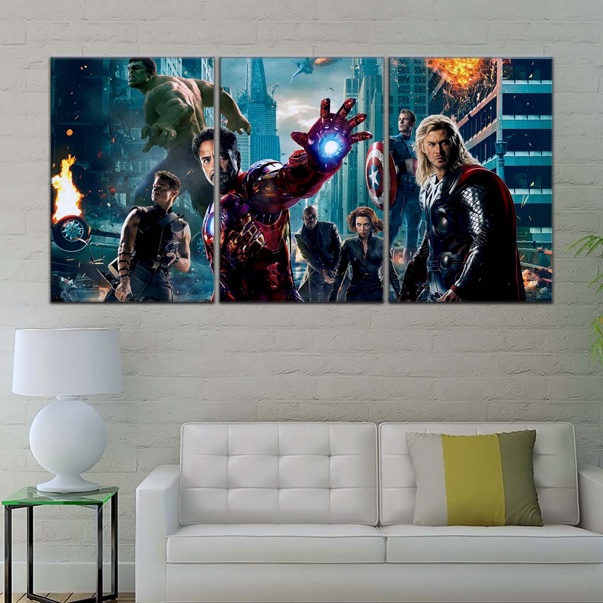 Marvel Wall Art - MCU5009 - The Avengers - Clint Barton - Hulk - Iron Man - Nick Fury - Black Widow - Captain America - Thor - Marvel Cinematic Universe Poster - Marvel Cinematic Universe Canvas