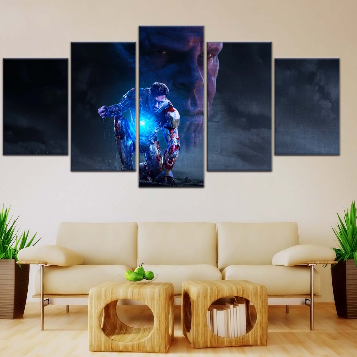 Marvel Wall Art - MCU5012 - Thanos vs Iron Man - Marvel Cinematic Universe Poster - Marvel Cinematic Universe Canvas