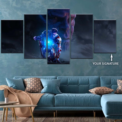 Marvel Wall Art - MCU5012 - Thanos vs Iron Man - Marvel Cinematic Universe Poster - Marvel Cinematic Universe Canvas