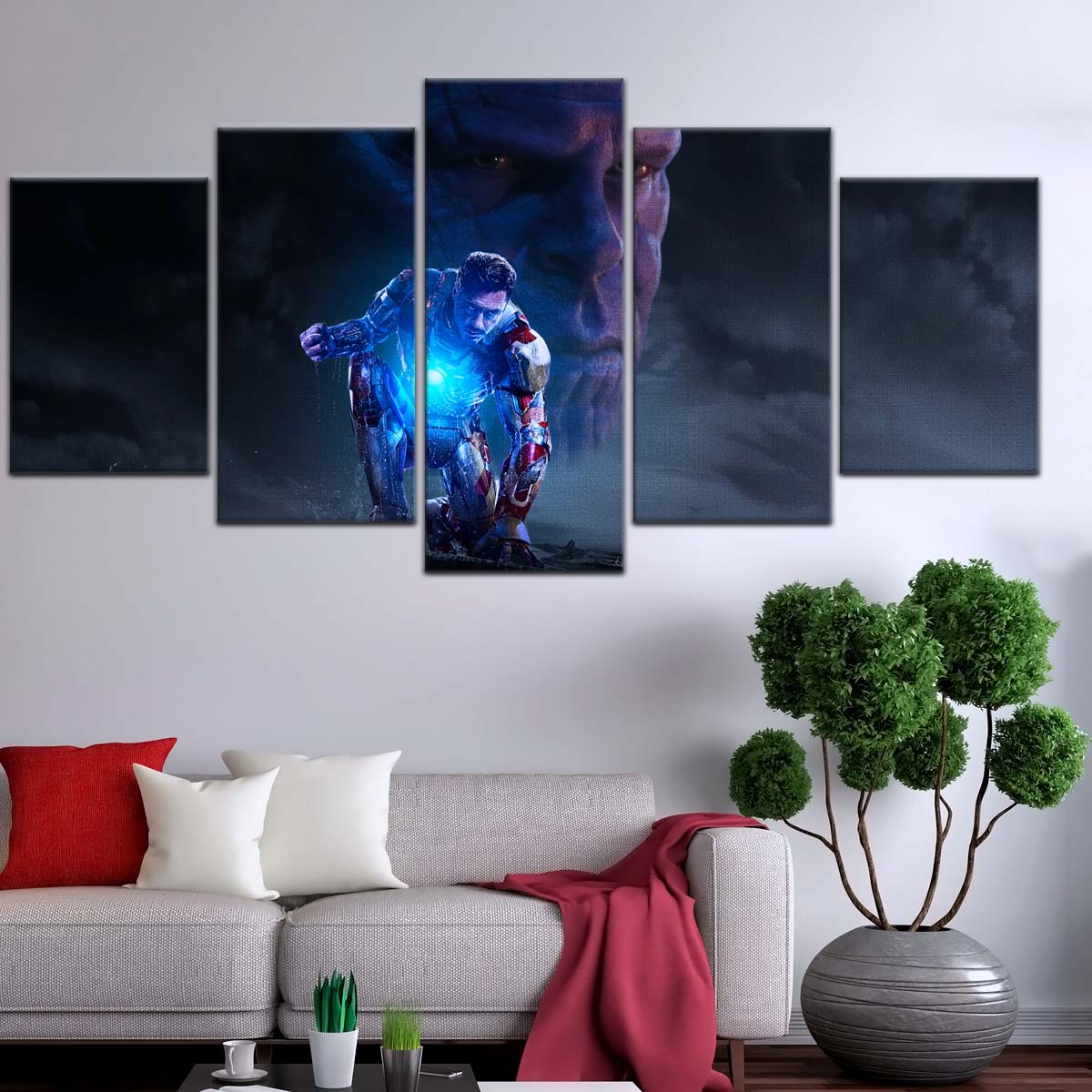 Marvel Wall Art - MCU5012 - Thanos vs Iron Man - Marvel Cinematic Universe Poster - Marvel Cinematic Universe Canvas