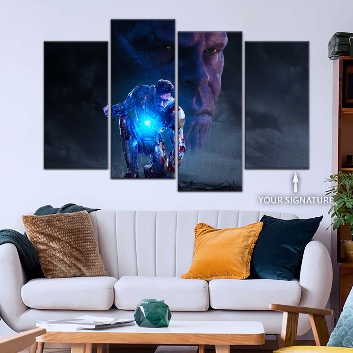Marvel Wall Art - MCU5012 - Thanos vs Iron Man - Marvel Cinematic Universe Poster - Marvel Cinematic Universe Canvas