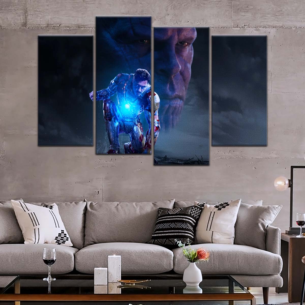 Marvel Wall Art - MCU5012 - Thanos vs Iron Man - Marvel Cinematic Universe Poster - Marvel Cinematic Universe Canvas