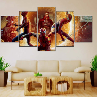 Marvel Wall Art - MCU5014 - Spider-Man No Way Home Meets Doctor Strange - Marvel Cinematic Universe Poster - Marvel Cinematic Universe Canvas