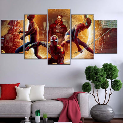 Marvel Wall Art - MCU5014 - Spider-Man No Way Home Meets Doctor Strange - Marvel Cinematic Universe Poster - Marvel Cinematic Universe Canvas
