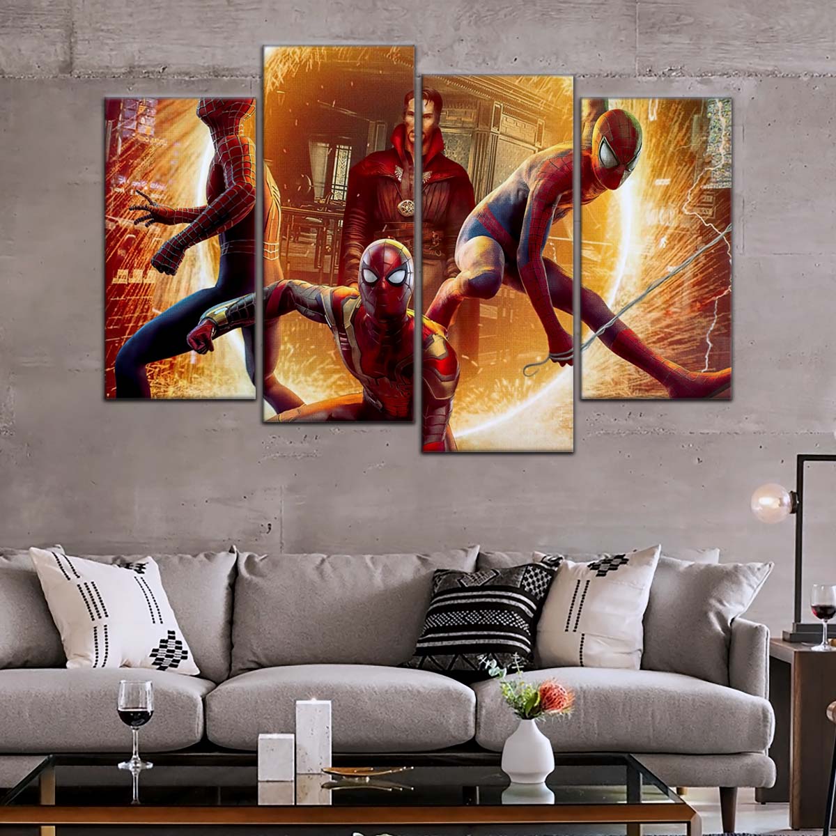 Marvel Wall Art - MCU5014 - Spider-Man No Way Home Meets Doctor Strange - Marvel Cinematic Universe Poster - Marvel Cinematic Universe Canvas
