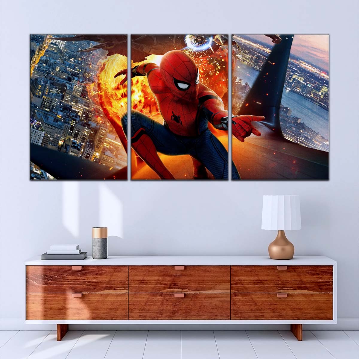 Marvel Wall Art - MCU5015 - Spider-Man  - Iron Man - Homecoming Battle - Marvel Cinematic Universe Poster - Marvel Cinematic Universe Canvas