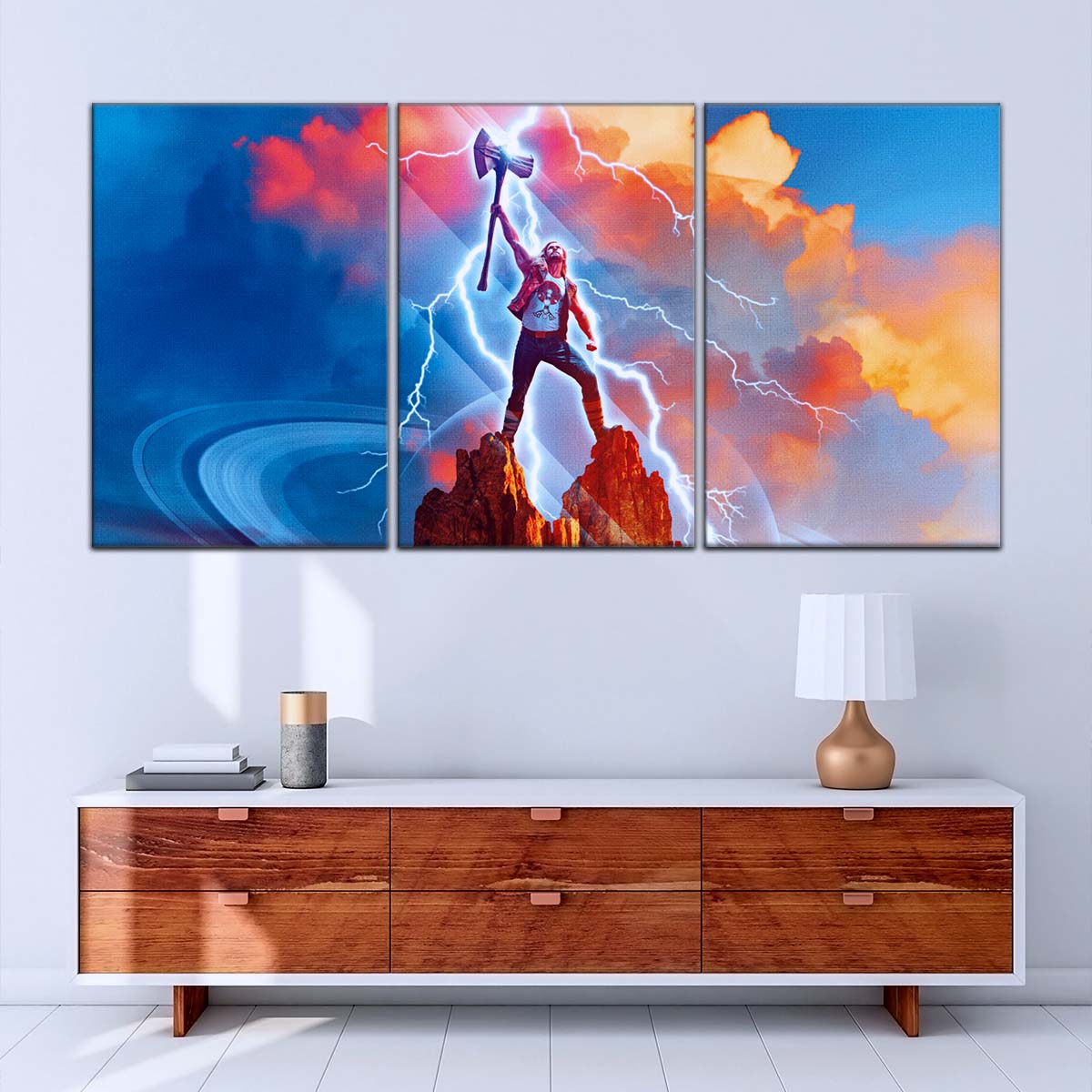 Marvel Wall Art - MCU5017 - Thor - Love and Thunder - Mjolnir's Triumph - Marvel Cinematic Universe Poster - Marvel Cinematic Universe Canvas