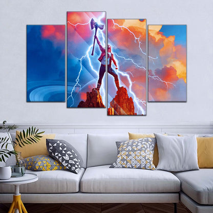 Marvel Wall Art - MCU5017 - Thor - Love and Thunder - Mjolnir's Triumph - Marvel Cinematic Universe Poster - Marvel Cinematic Universe Canvas