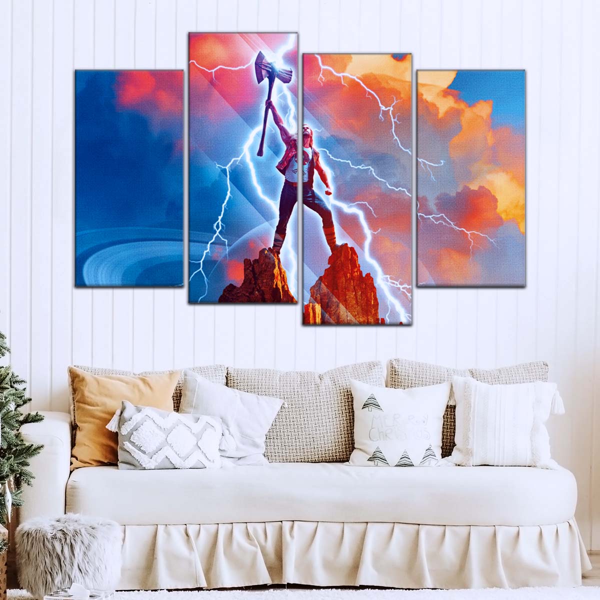 Marvel Wall Art - MCU5017 - Thor - Love and Thunder - Mjolnir's Triumph - Marvel Cinematic Universe Poster - Marvel Cinematic Universe Canvas