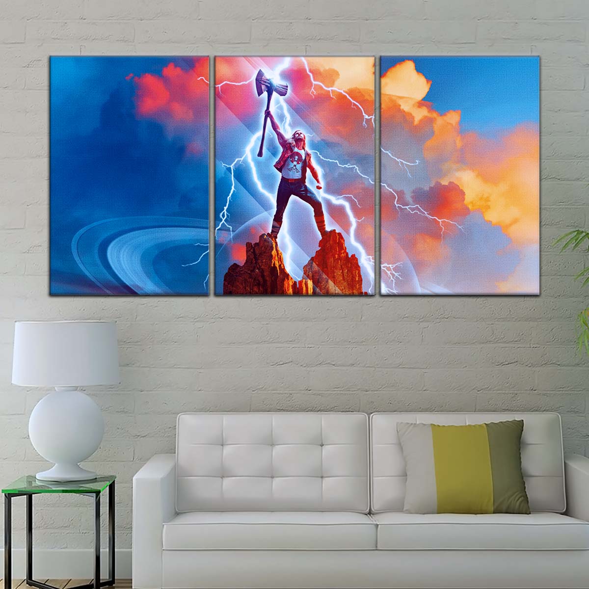 Marvel Wall Art - MCU5017 - Thor - Love and Thunder - Mjolnir's Triumph - Marvel Cinematic Universe Poster - Marvel Cinematic Universe Canvas