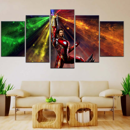 Marvel Wall Art - MCU5020 - Iron Man Wielding Infinity Gauntlet - Marvel Cinematic Universe Poster - Marvel Cinematic Universe Canvas