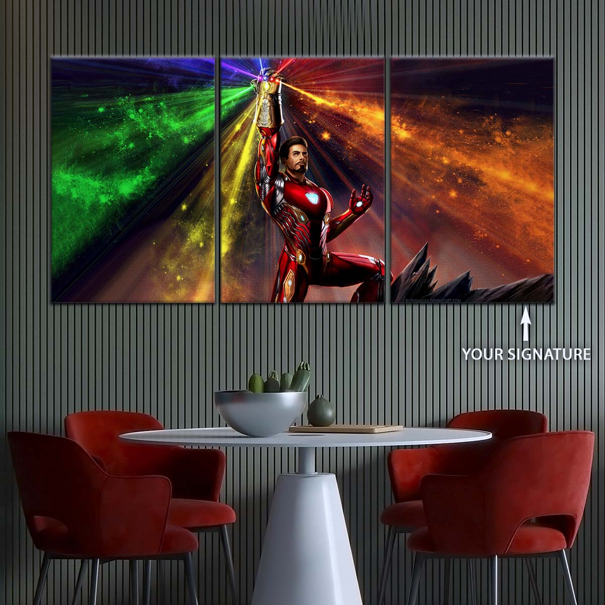 Marvel Wall Art - MCU5020 - Iron Man Wielding Infinity Gauntlet - Marvel Cinematic Universe Poster - Marvel Cinematic Universe Canvas