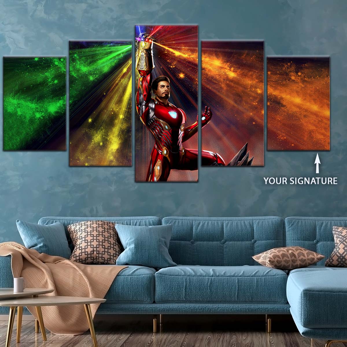 Marvel Wall Art - MCU5020 - Iron Man Wielding Infinity Gauntlet - Marvel Cinematic Universe Poster - Marvel Cinematic Universe Canvas