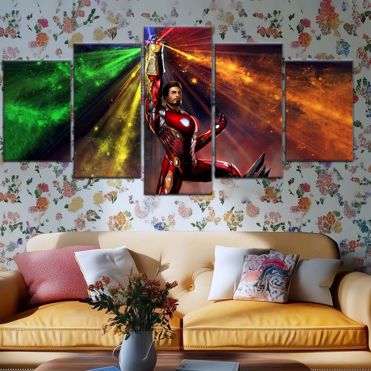 Marvel Wall Art - MCU5020 - Iron Man Wielding Infinity Gauntlet - Marvel Cinematic Universe Poster - Marvel Cinematic Universe Canvas