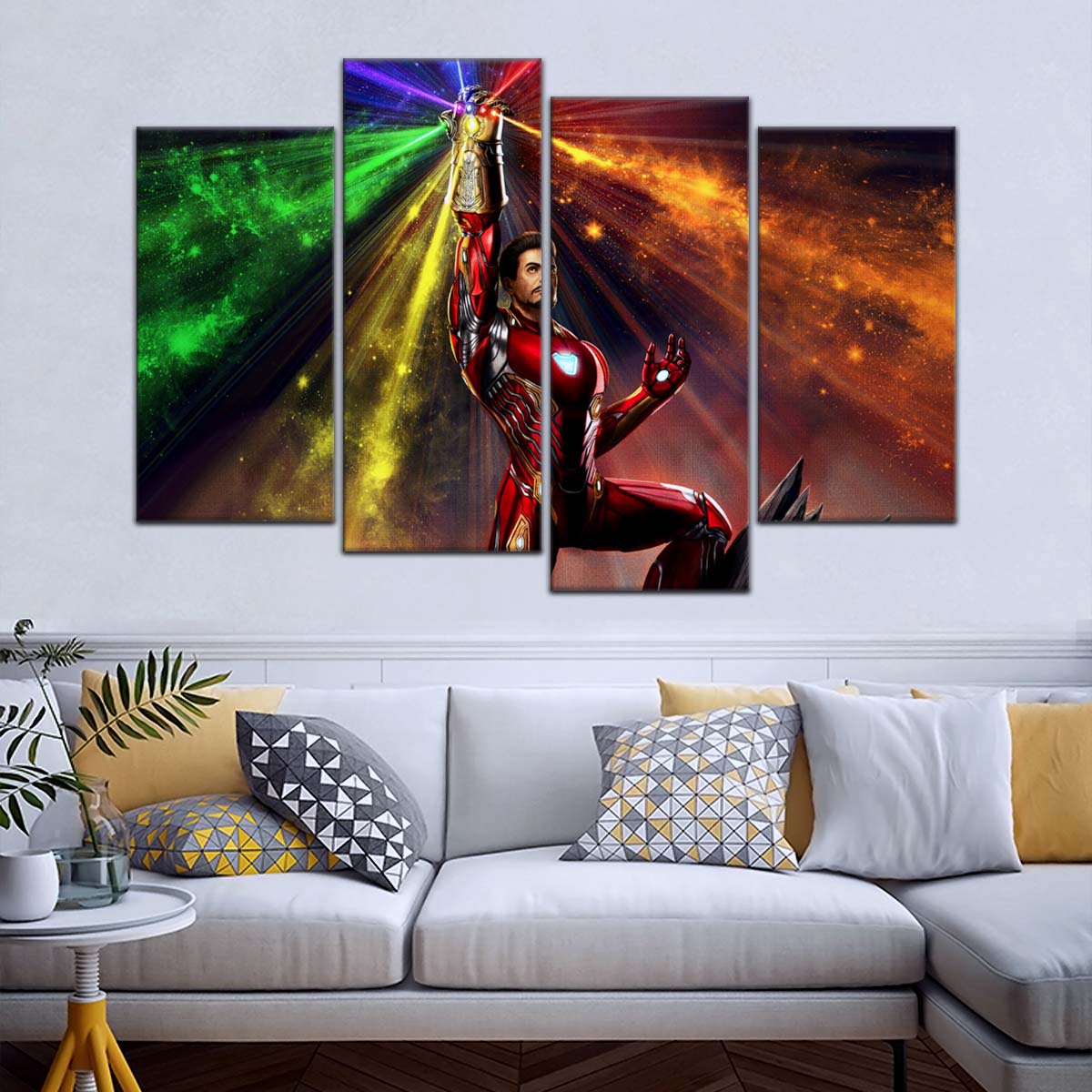 Marvel Wall Art - MCU5020 - Iron Man Wielding Infinity Gauntlet - Marvel Cinematic Universe Poster - Marvel Cinematic Universe Canvas