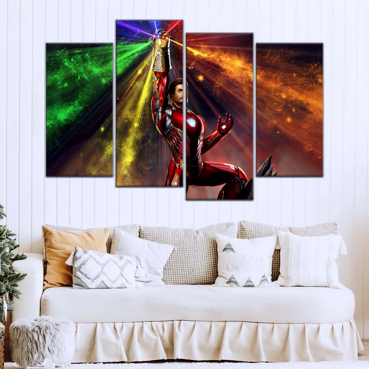 Marvel Wall Art - MCU5020 - Iron Man Wielding Infinity Gauntlet - Marvel Cinematic Universe Poster - Marvel Cinematic Universe Canvas