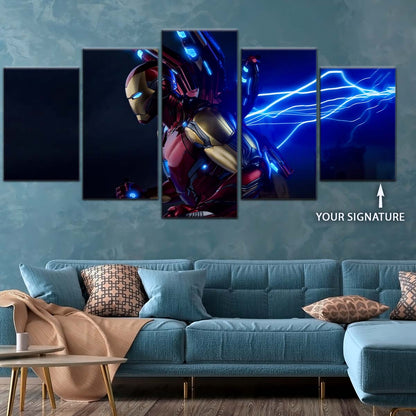 Marvel Wall Art - MCU5028 - Iron Man - Electrifying Power in Action - Marvel Cinematic Universe Poster - Marvel Cinematic Universe Canvas