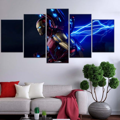 Marvel Wall Art - MCU5028 - Iron Man - Electrifying Power in Action - Marvel Cinematic Universe Poster - Marvel Cinematic Universe Canvas