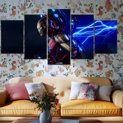 Marvel Wall Art - MCU5028 - Iron Man - Electrifying Power in Action - Marvel Cinematic Universe Poster - Marvel Cinematic Universe Canvas