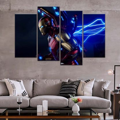 Marvel Wall Art - MCU5028 - Iron Man - Electrifying Power in Action - Marvel Cinematic Universe Poster - Marvel Cinematic Universe Canvas