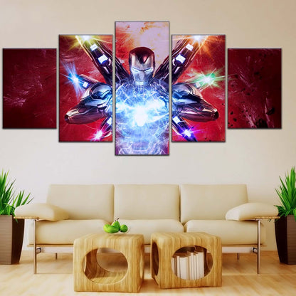 Marvel Wall Art - MCU5029 - Iron Man - Tony Stark’s Power Unleashed - Avengers Endgame - Marvel Cinematic Universe Poster - Marvel Cinematic Universe Canvas