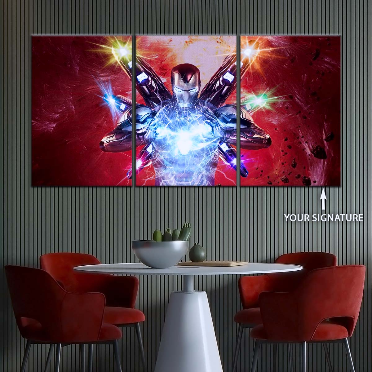 Marvel Wall Art - MCU5029 - Iron Man - Tony Stark’s Power Unleashed - Avengers Endgame - Marvel Cinematic Universe Poster - Marvel Cinematic Universe Canvas