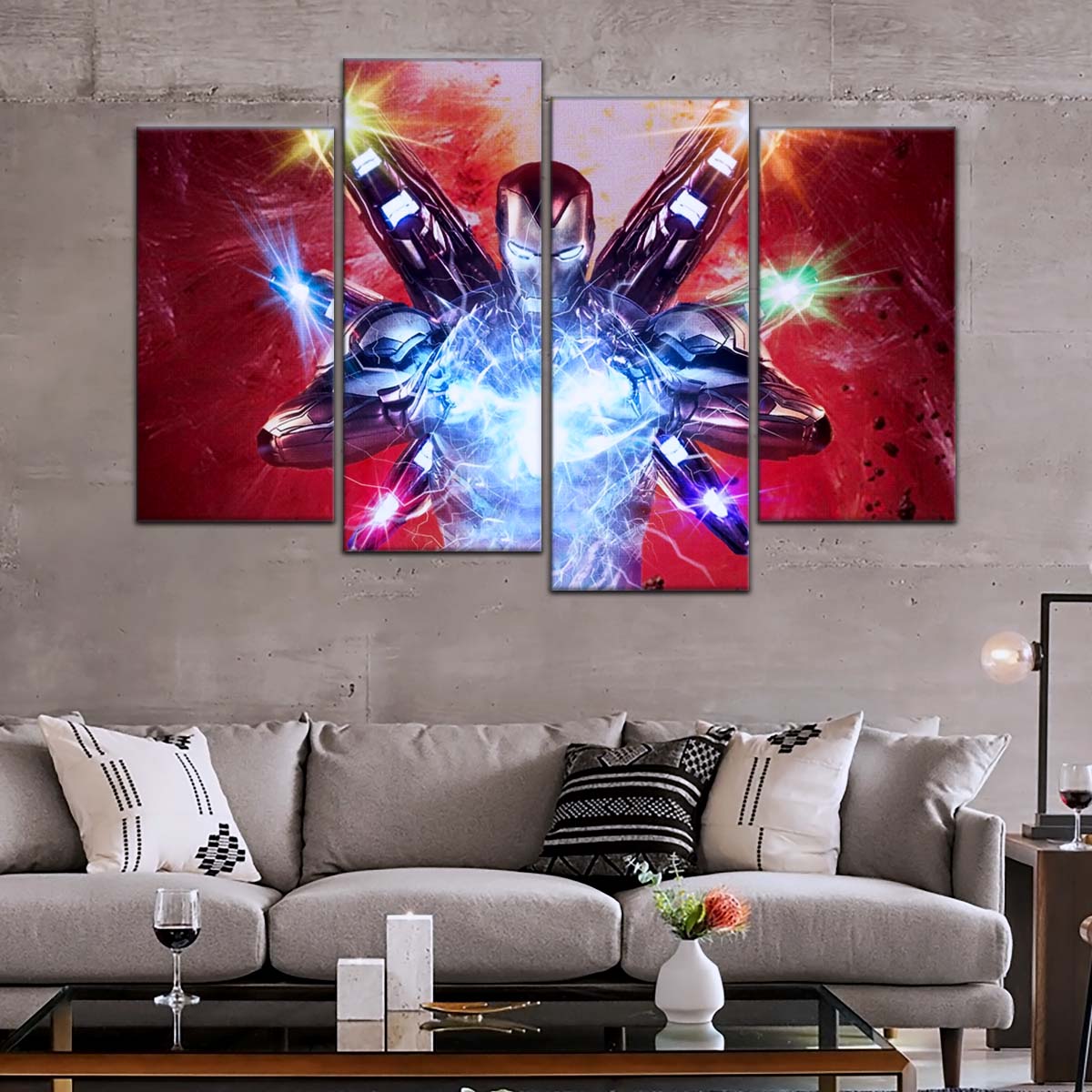 Marvel Wall Art - MCU5029 - Iron Man - Tony Stark’s Power Unleashed - Avengers Endgame - Marvel Cinematic Universe Poster - Marvel Cinematic Universe Canvas