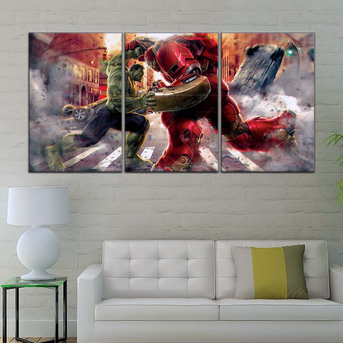 Marvel Wall Art - MCU5031 - Hulk vs Hulkbuster - Avengers Age of Ultron - Marvel Cinematic Universe Poster - Marvel Cinematic Universe Canvas