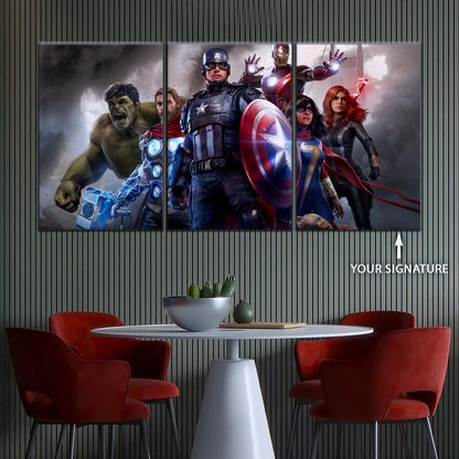 Marvel Wall Art - MCU5035 - Hulk - Thor - Captain America - Iron Man - Ms. Marvel - Marvel's Avengers - Marvel Cinematic Universe Poster - Marvel Cinematic Universe Canvas