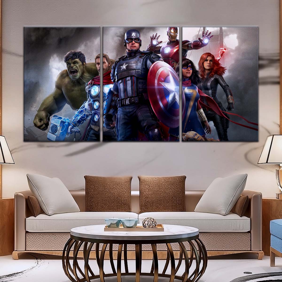 Marvel Wall Art - MCU5035 - Hulk - Thor - Captain America - Iron Man - Ms. Marvel - Marvel's Avengers - Marvel Cinematic Universe Poster - Marvel Cinematic Universe Canvas