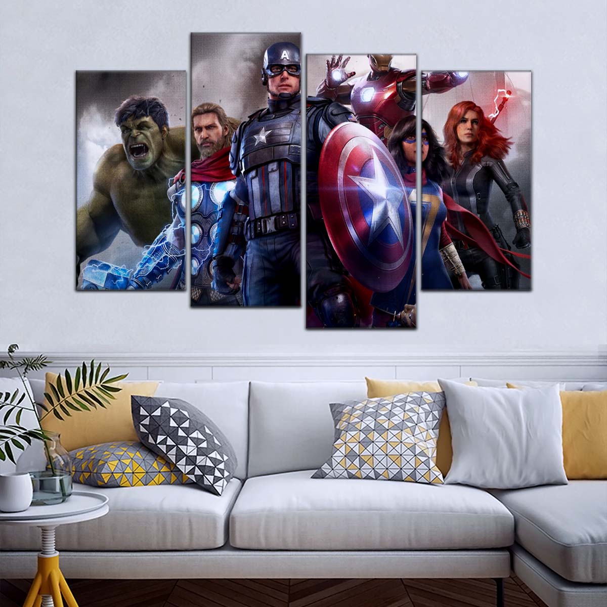 Marvel Wall Art - MCU5035 - Hulk - Thor - Captain America - Iron Man - Ms. Marvel - Marvel's Avengers - Marvel Cinematic Universe Poster - Marvel Cinematic Universe Canvas