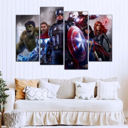 Marvel Wall Art - MCU5035 - Hulk - Thor - Captain America - Iron Man - Ms. Marvel - Marvel's Avengers - Marvel Cinematic Universe Poster - Marvel Cinematic Universe Canvas