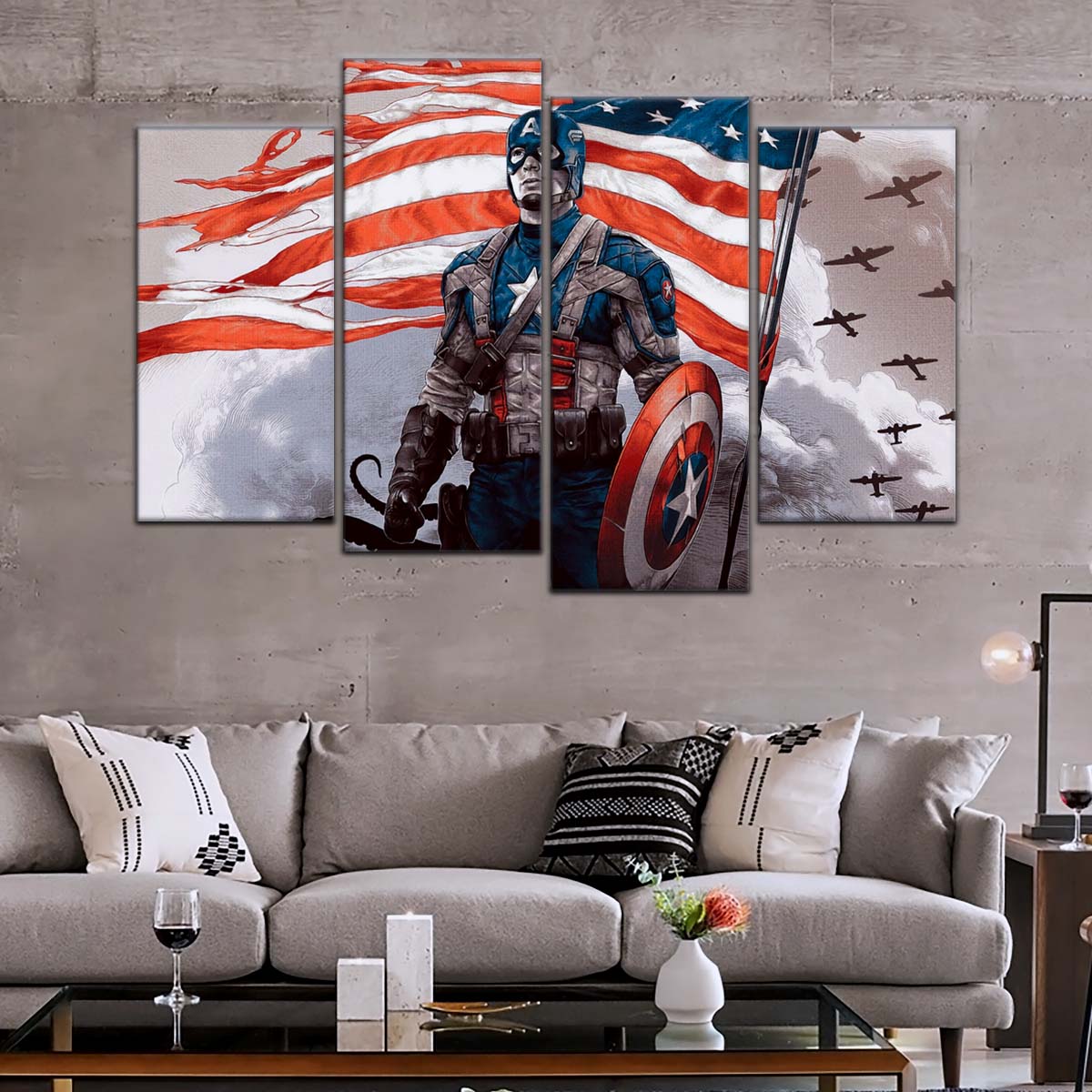 Marvel Wall Art - MCU5042 - Captain America - Marvel Cinematic Universe Poster - Marvel Cinematic Universe Canvas