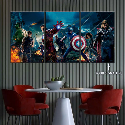 Marvel Wall Art - MCU5043 - Hulk - Clint Barton - Iron Man - Nick Fury - Captain America - Black Widow - Thor - Marvel Cinematic Universe Poster - Marvel Cinematic Universe Canvas