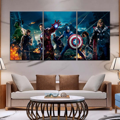 Marvel Wall Art - MCU5043 - Hulk - Clint Barton - Iron Man - Nick Fury - Captain America - Black Widow - Thor - Marvel Cinematic Universe Poster - Marvel Cinematic Universe Canvas