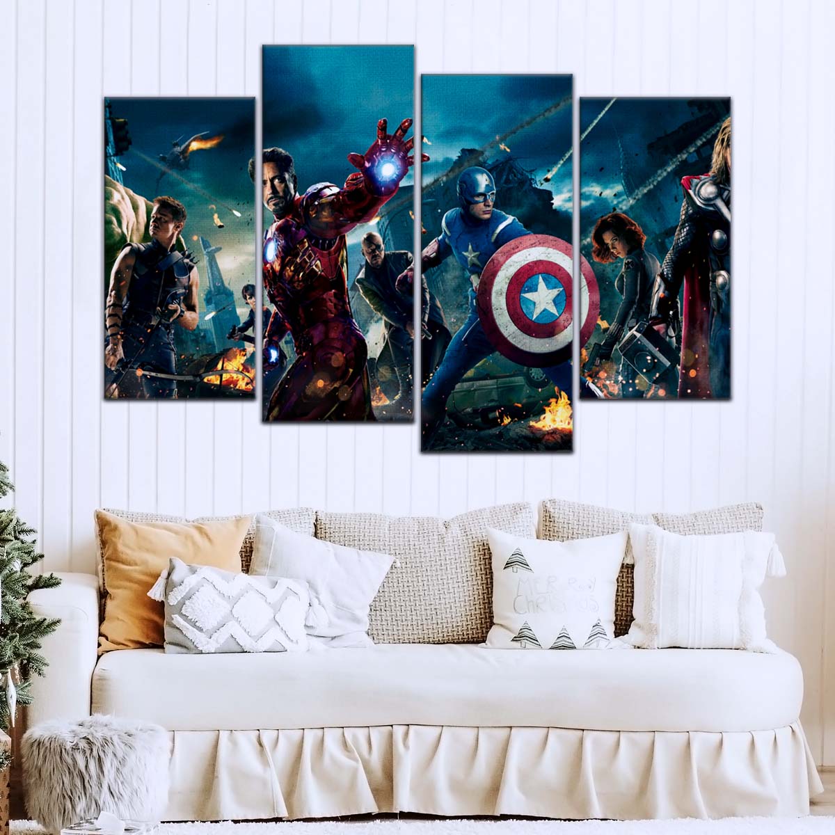 Marvel Wall Art - MCU5043 - Hulk - Clint Barton - Iron Man - Nick Fury - Captain America - Black Widow - Thor - Marvel Cinematic Universe Poster - Marvel Cinematic Universe Canvas