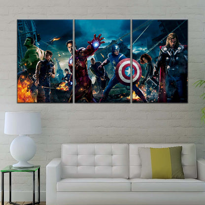 Marvel Wall Art - MCU5043 - Hulk - Clint Barton - Iron Man - Nick Fury - Captain America - Black Widow - Thor - Marvel Cinematic Universe Poster - Marvel Cinematic Universe Canvas