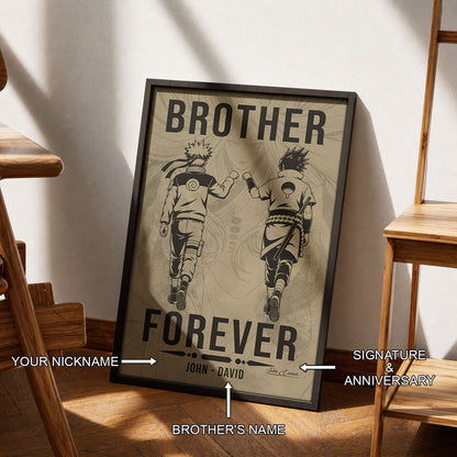 Naruto Canvas Wall Art - NA003 - Naruto Uzumaki - Sasuke Uchiha - Brother Forever