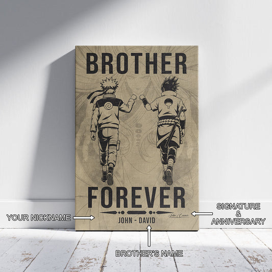 Naruto Canvas Wall Art - NA003 - Naruto Uzumaki - Sasuke Uchiha - Brother Forever