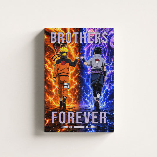 Naruto Canvas Wall Art - NA008 - Naruto Uzumaki - Sasuke Uchiha - Brothers Forever