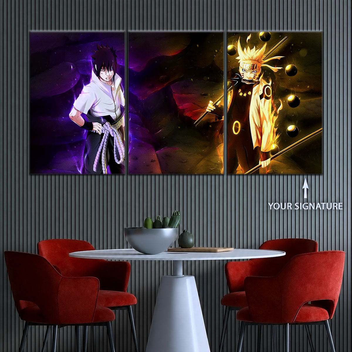 Naruto Canvas Wall Art - NA5005 - Naruto Uzumaki - Sasuke Uchiha