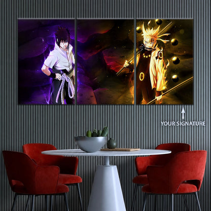 Naruto Canvas Wall Art - NA5005 - Naruto Uzumaki - Sasuke Uchiha