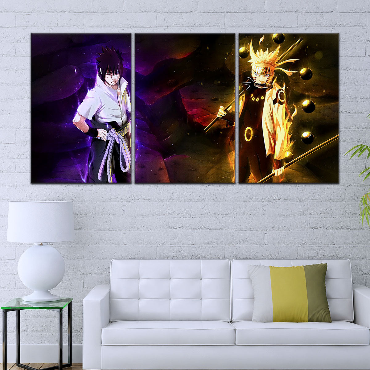 Naruto Canvas Wall Art - NA5005 - Naruto Uzumaki - Sasuke Uchiha