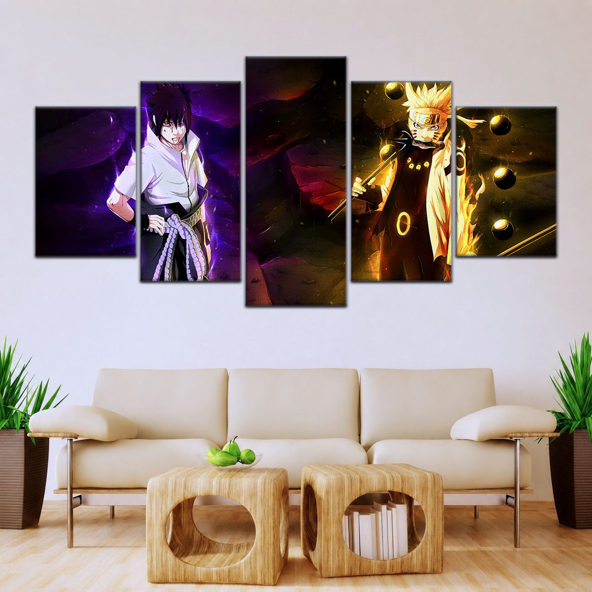Naruto Canvas Wall Art - NA5005 - Naruto Uzumaki - Sasuke Uchiha