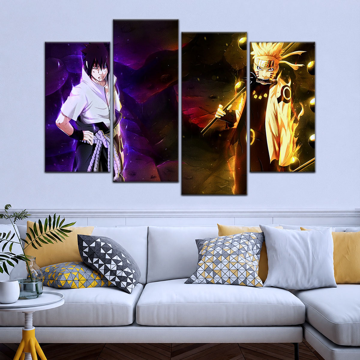 Naruto Canvas Wall Art - NA5005 - Naruto Uzumaki - Sasuke Uchiha