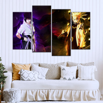 Naruto Canvas Wall Art - NA5005 - Naruto Uzumaki - Sasuke Uchiha