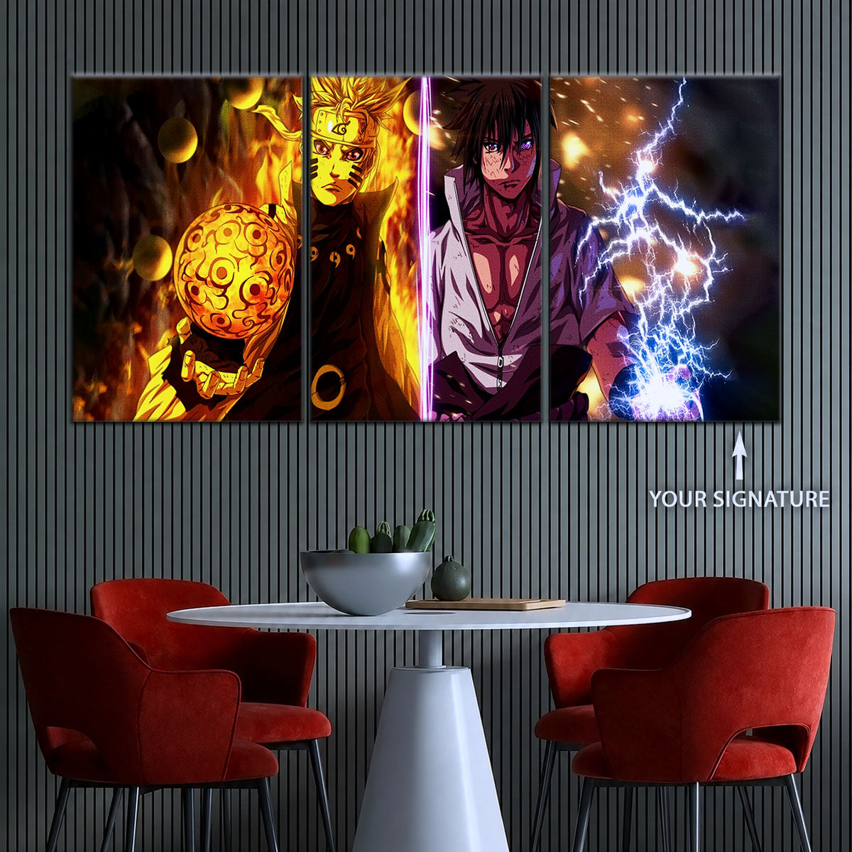 Naruto Canvas Wall Art - NA5006 - Naruto Uzumaki - Sasuke Uchiha